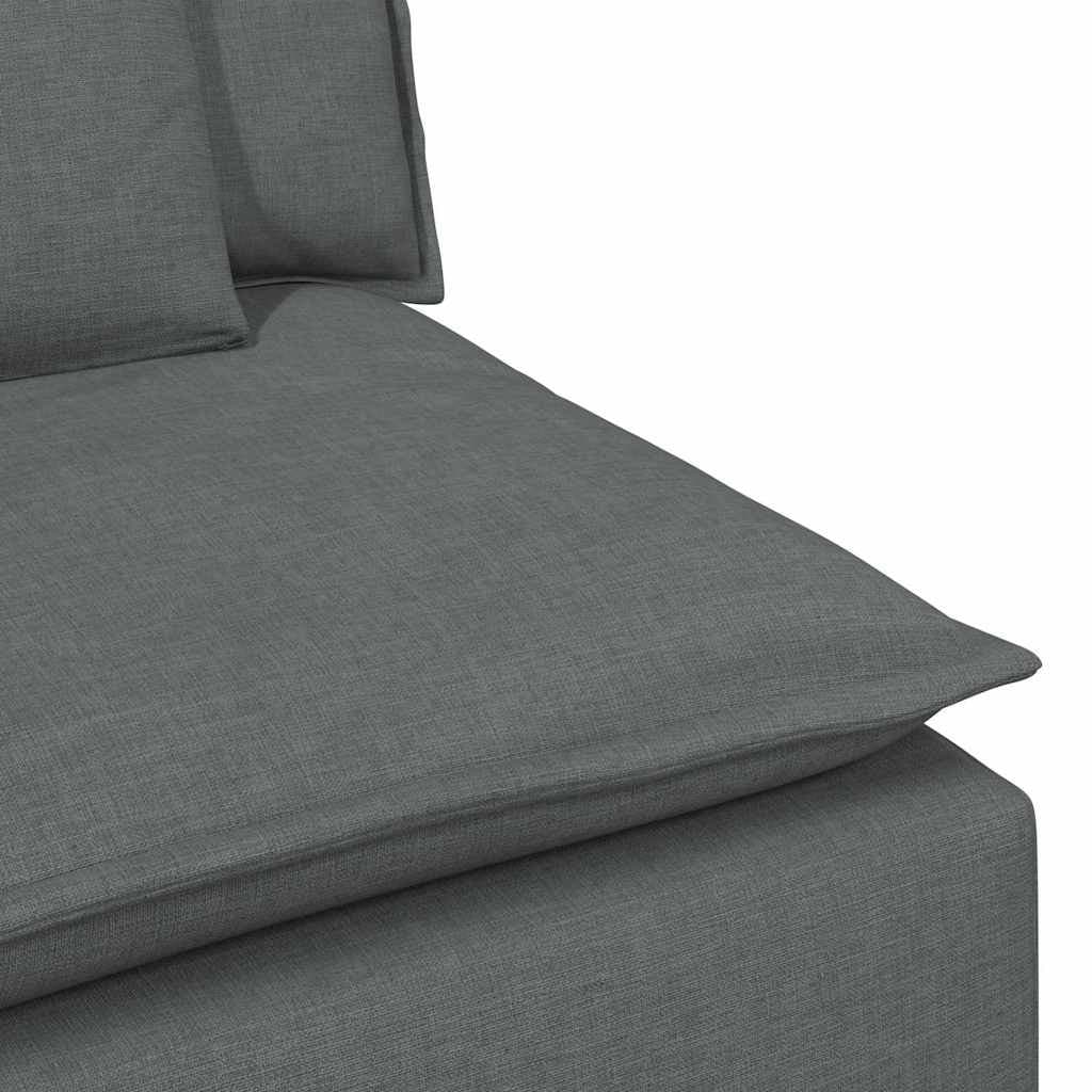Modular Sofa Armrest End Module with Cushions Grey Sectional Unit 100cm