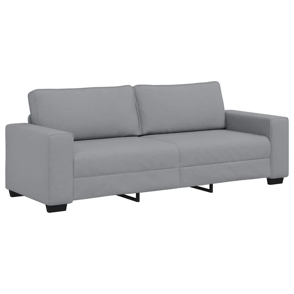 3-Seater Sofa in Grey Fabric for Living Rooms