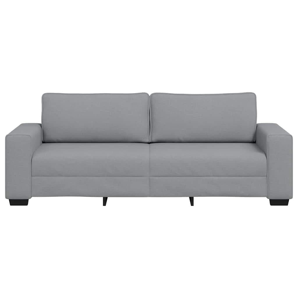 3-Seater Sofa in Grey Fabric for Living Rooms