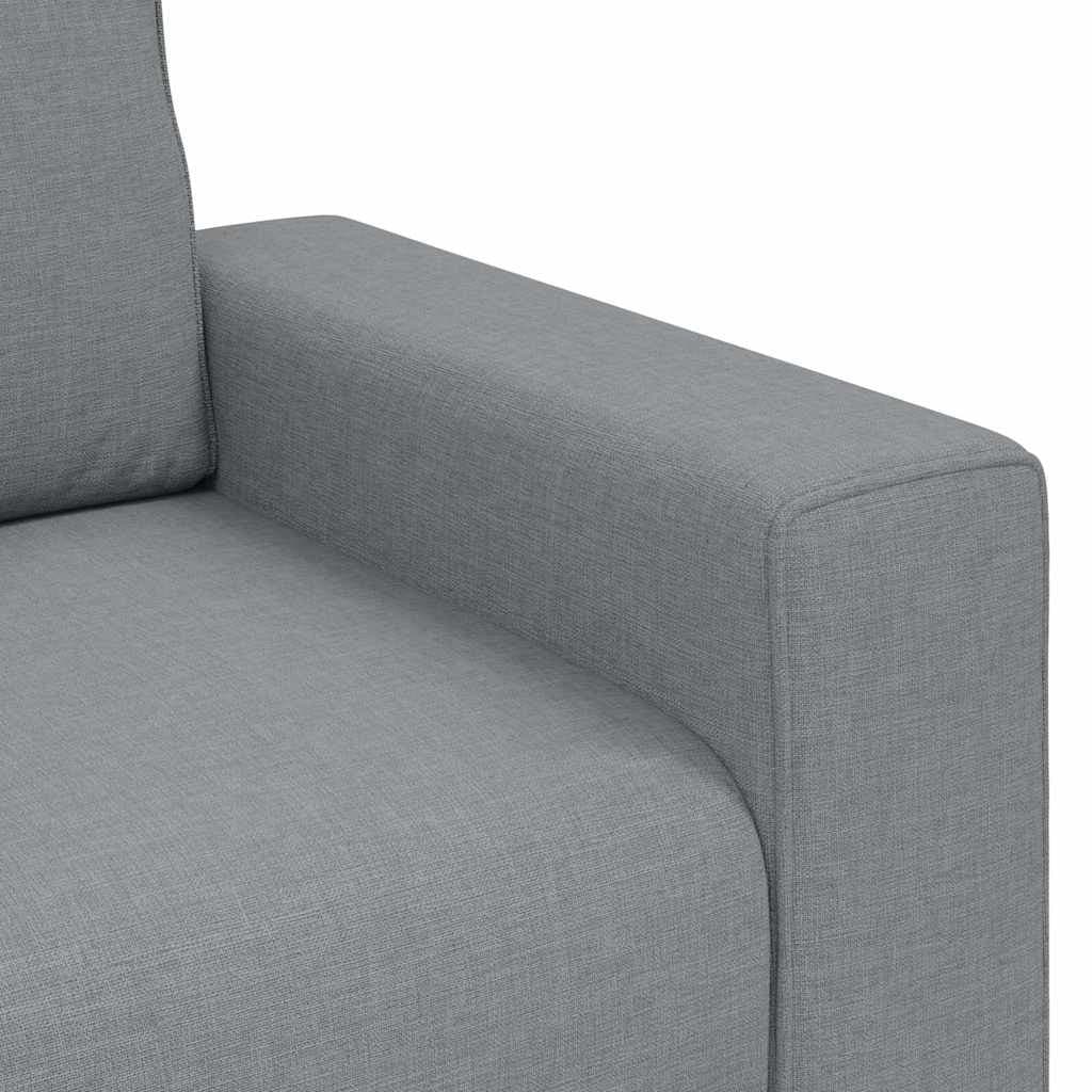 3-Seater Sofa in Grey Fabric for Living Rooms