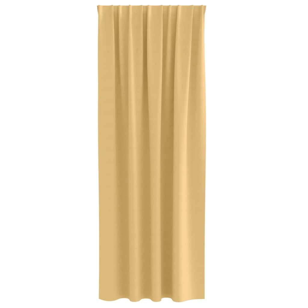 Blackout Curtains with Rings 2 pcs Beige 245 x 140 cm Modern Window Drapes