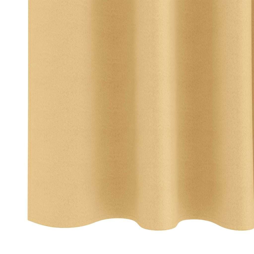 Blackout Curtains with Rings 2 pcs Beige 245 x 140 cm Modern Window Drapes
