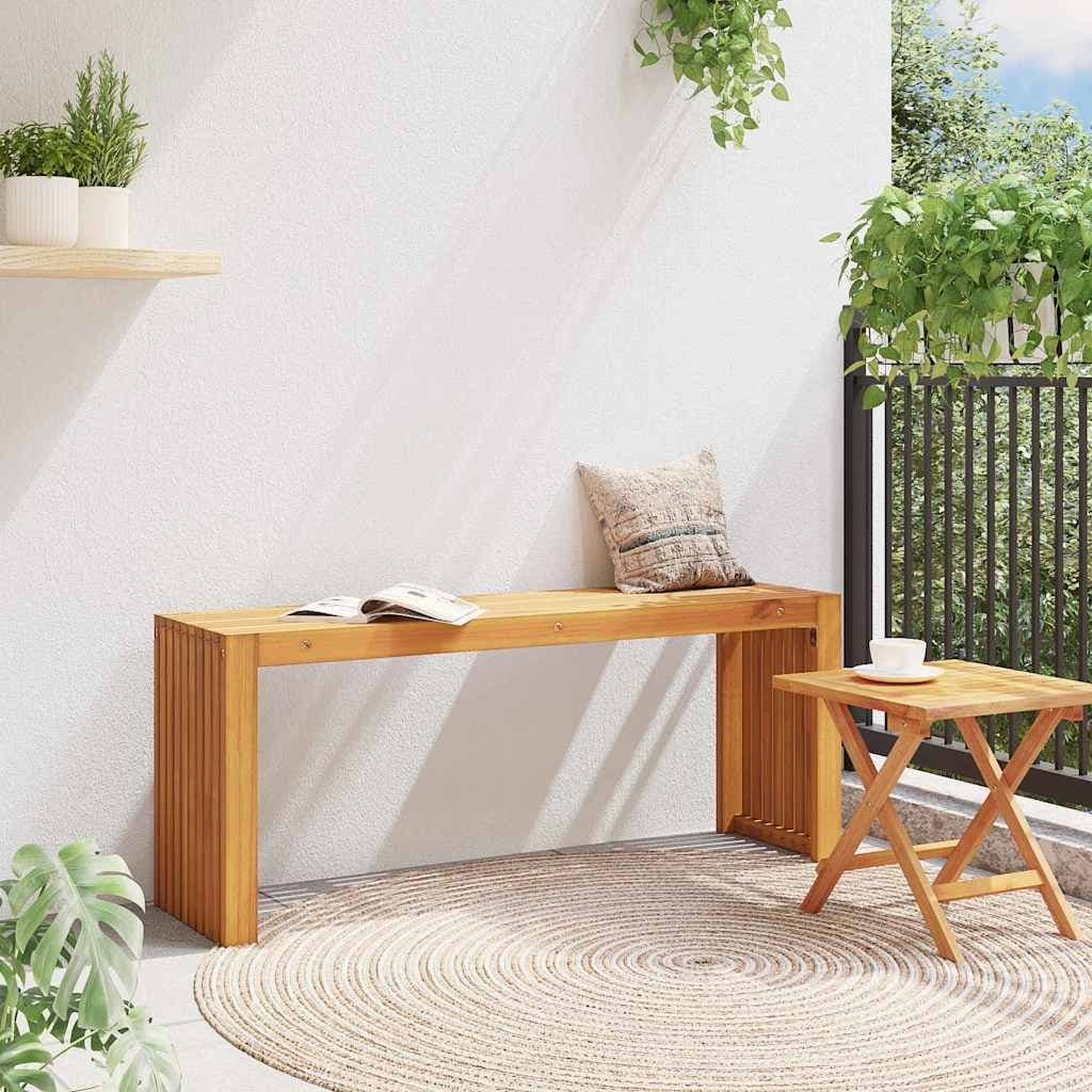 Solid Wood Outdoor Bench with Backrest 110x30x45cm
