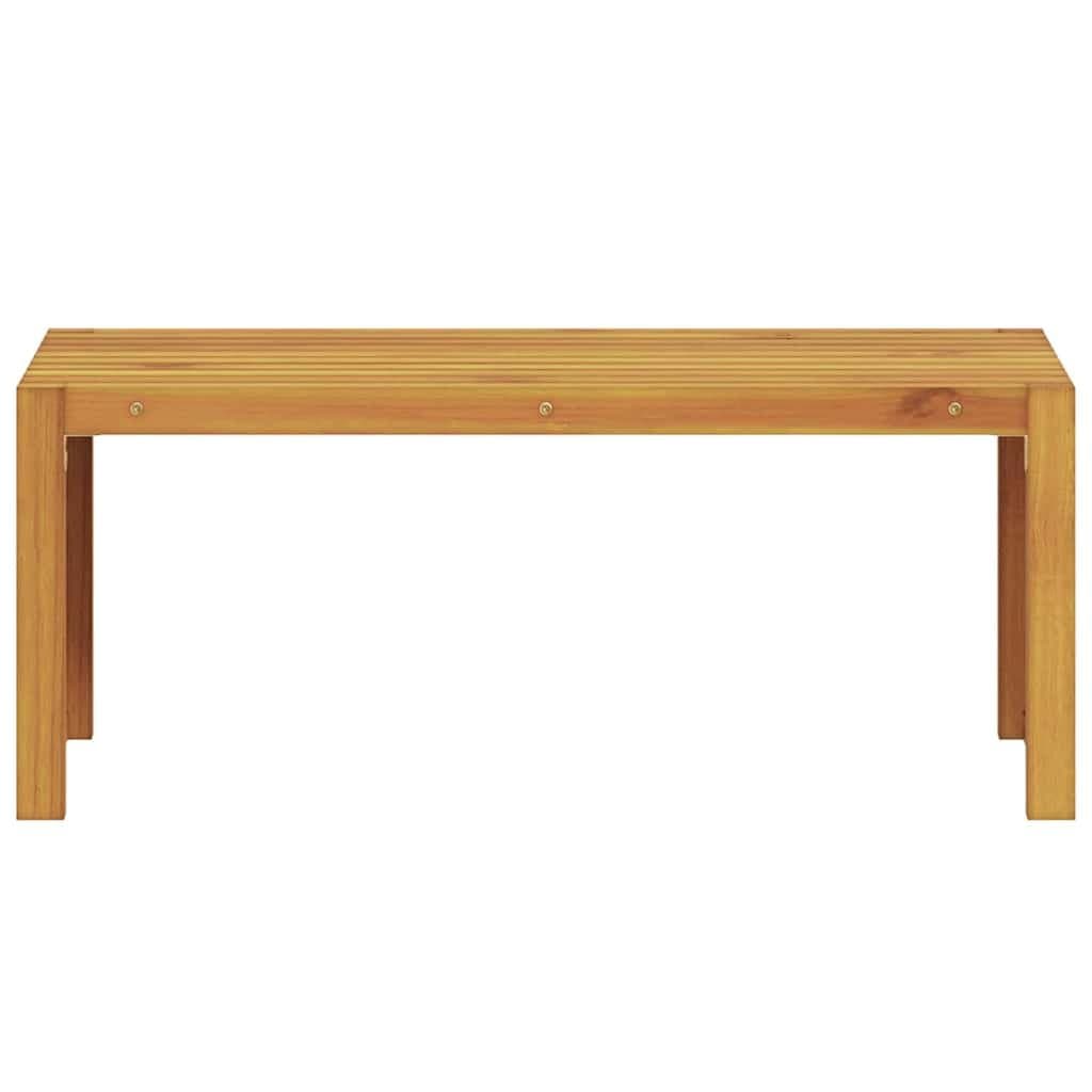 Solid Wood Outdoor Bench with Backrest 110x30x45cm