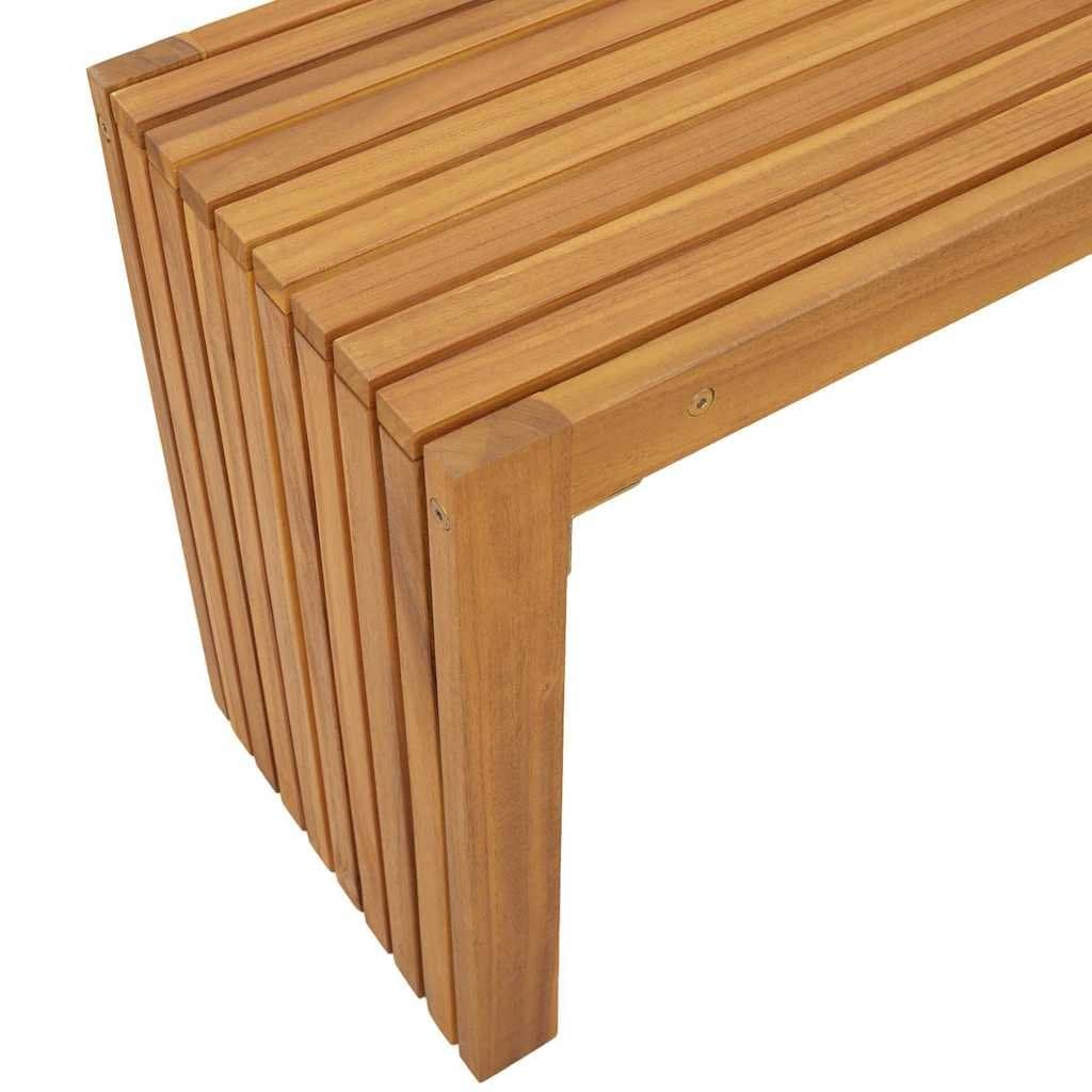 Solid Wood Outdoor Bench with Backrest 110x30x45cm
