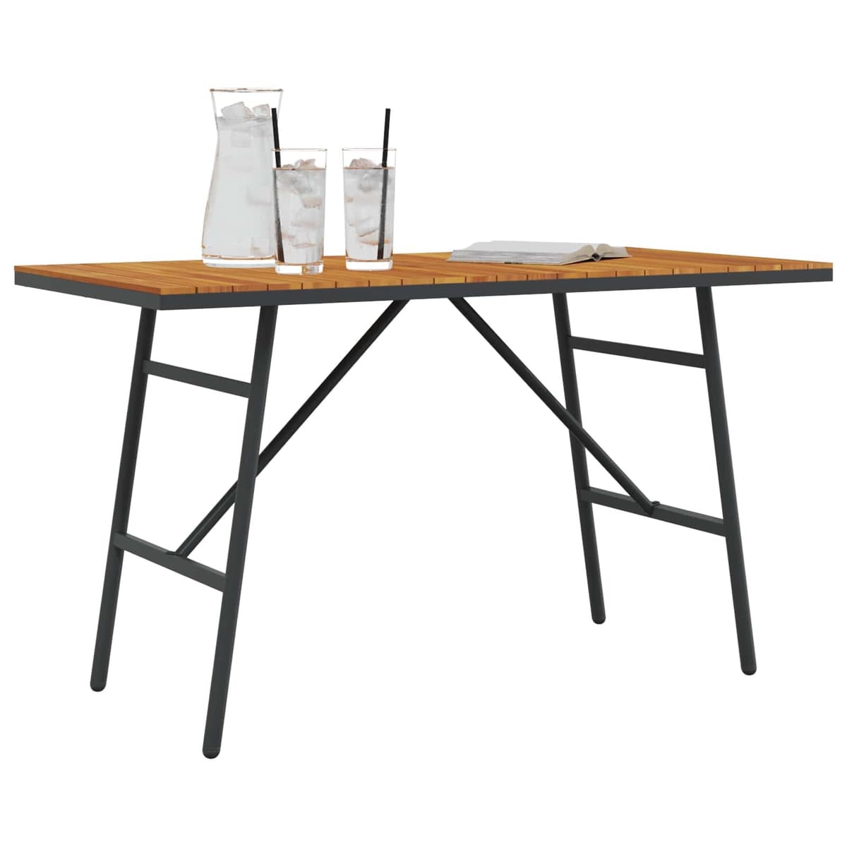 Brown Dining Table 110x55x61.5cm Solid Acacia