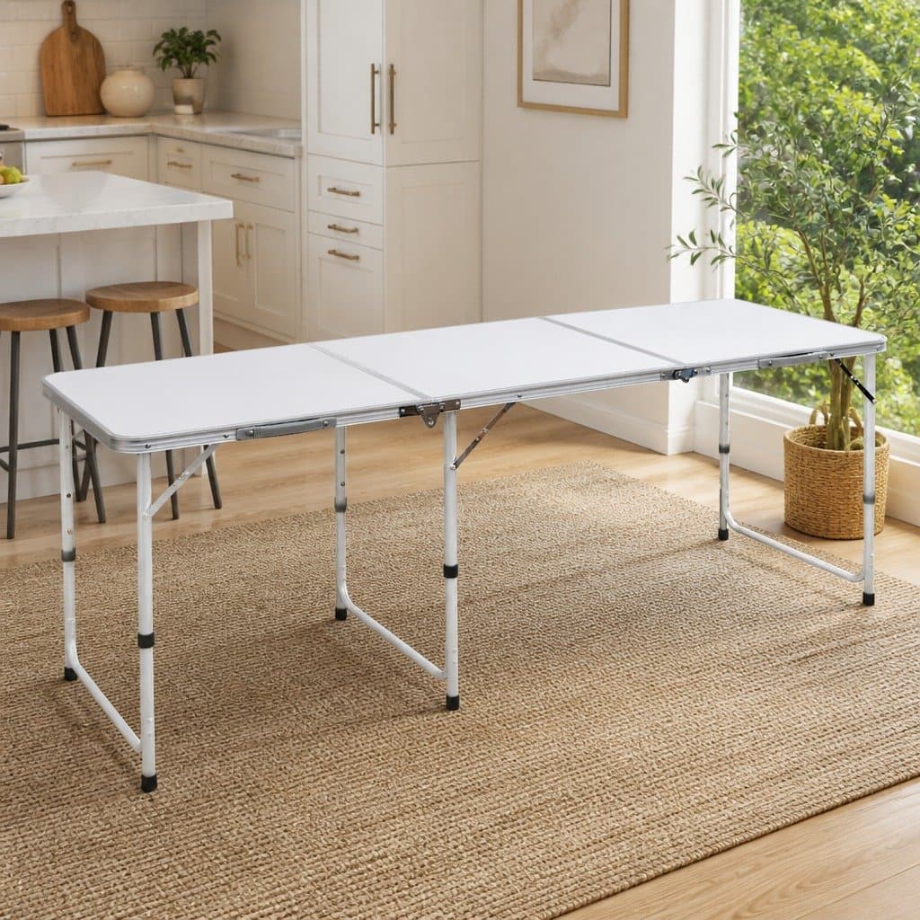 Foldable Camping Table with Adjustable Height