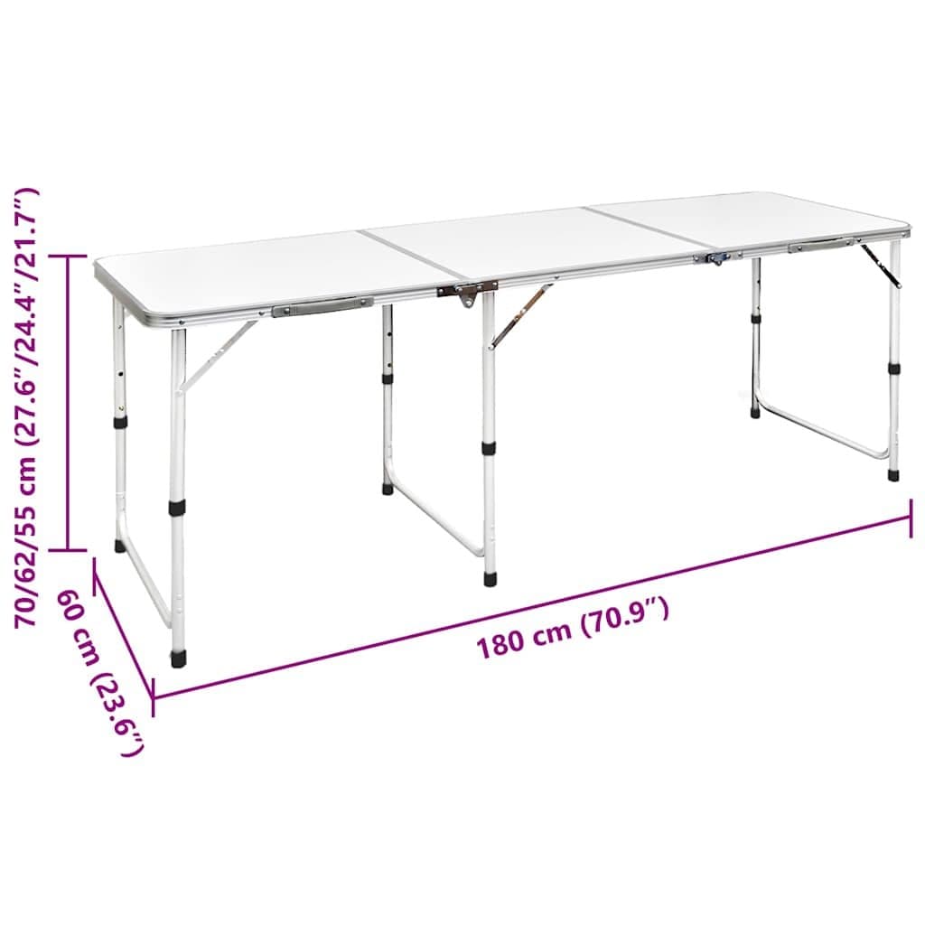 Foldable Camping Table with Adjustable Height