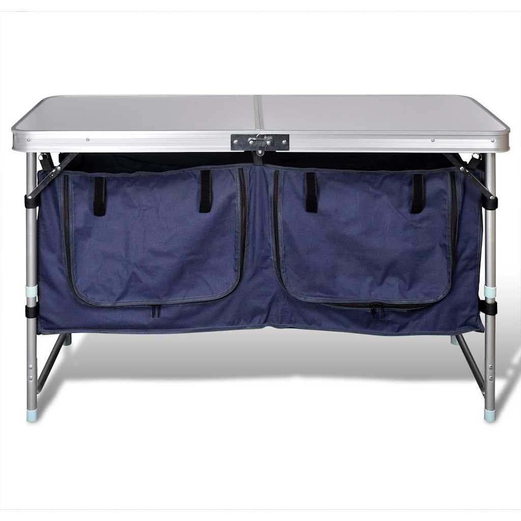 Foldable Camping Cupboard with Spacious Work Surface
