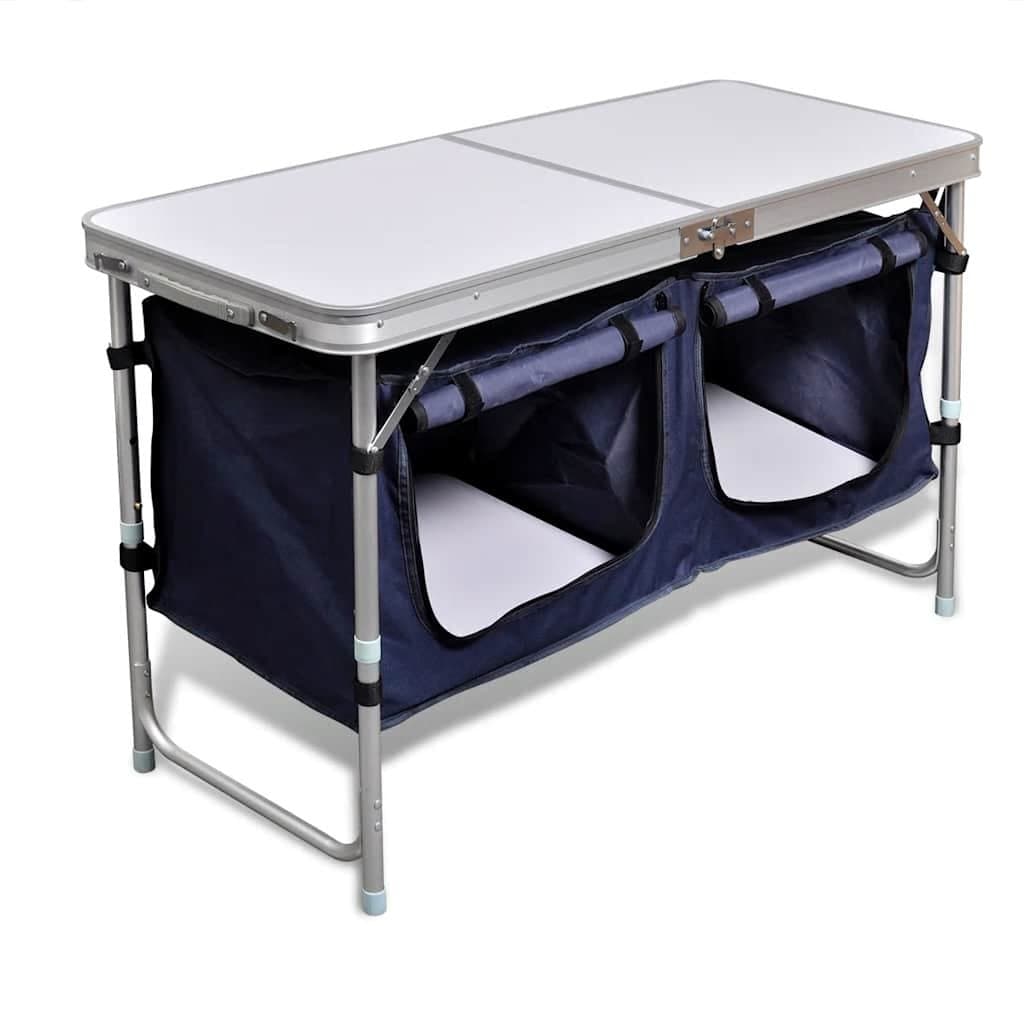 Foldable Camping Cupboard with Spacious Work Surface