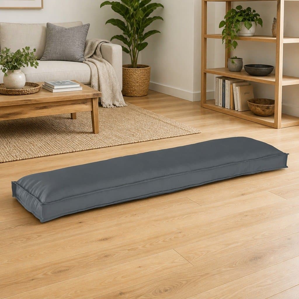 Anthracite Oxford Fabric Cushion 150 x 40 x 8 cm