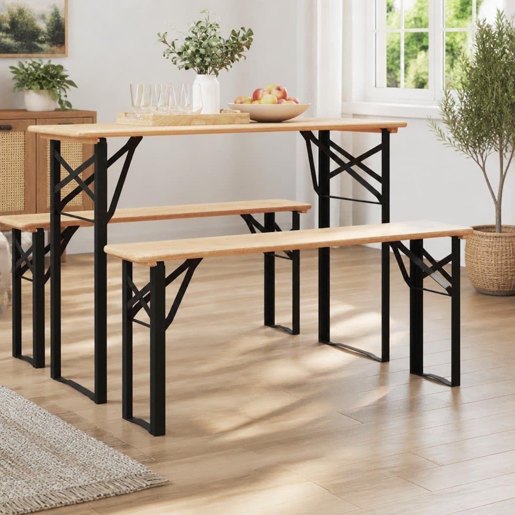 Beer Bench Legs Black Powder-Coated Steel Furniture Legs Indoor Bench Support