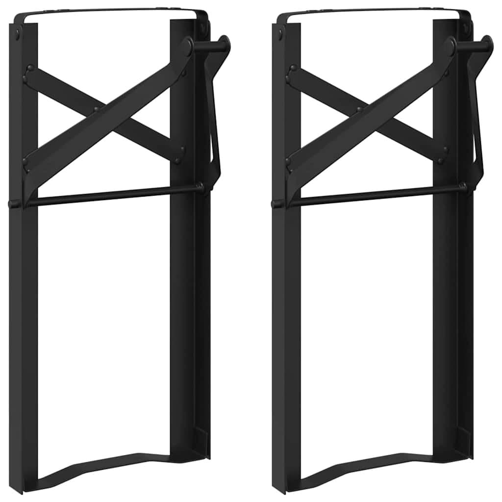Beer Bench Legs Black Powder-Coated Steel Furniture Legs Indoor Bench Support