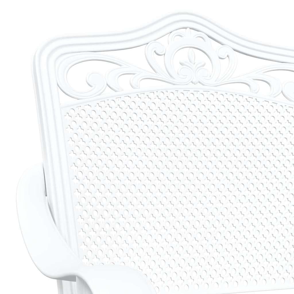 Vintage White Aluminium Outdoor Garden Chair Set of 2