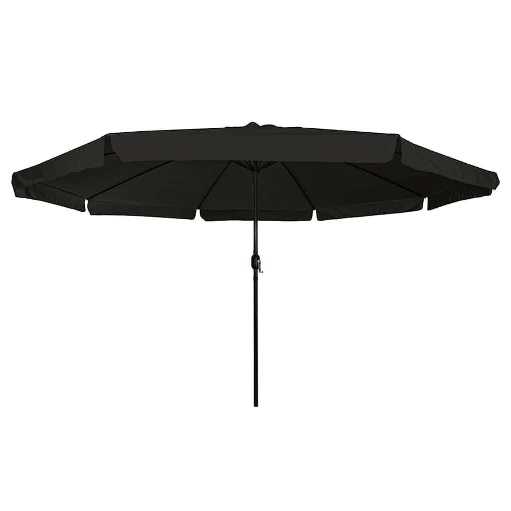 Black Garden Parasol 394x394x248cm with Hand Crank