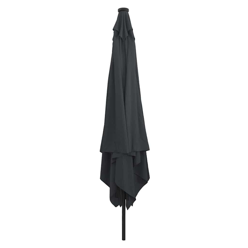 Square Anthracite Garden Parasol with LED Lights 295cm
