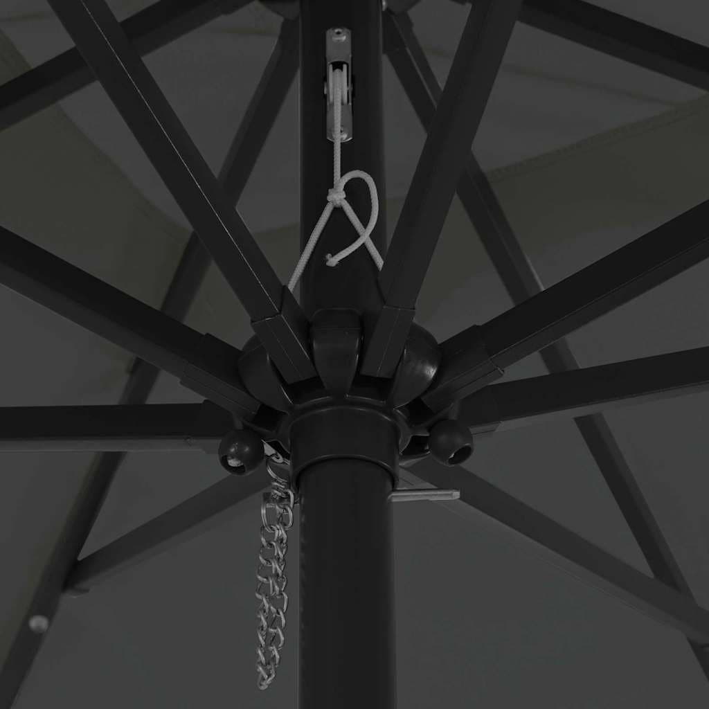 Square Anthracite Garden Parasol with LED Lights 295cm