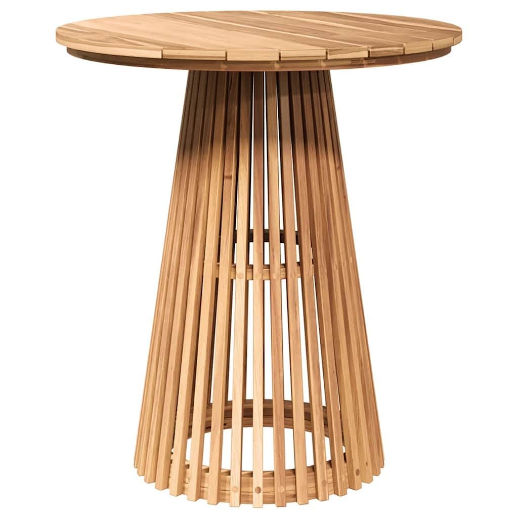 Outdoor Side Table Brown Round Garden Patio Furniture Modern Design 70x70x75cm