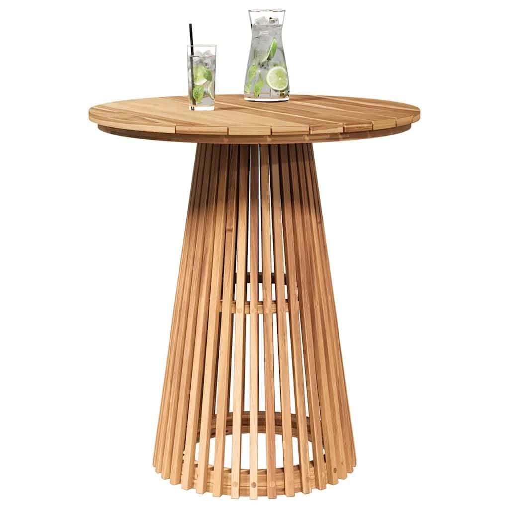 Outdoor Side Table Brown Round Garden Patio Furniture Modern Design 70x70x75cm