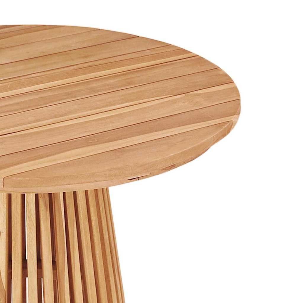 Outdoor Side Table Brown Round Garden Patio Furniture Modern Design 70x70x75cm
