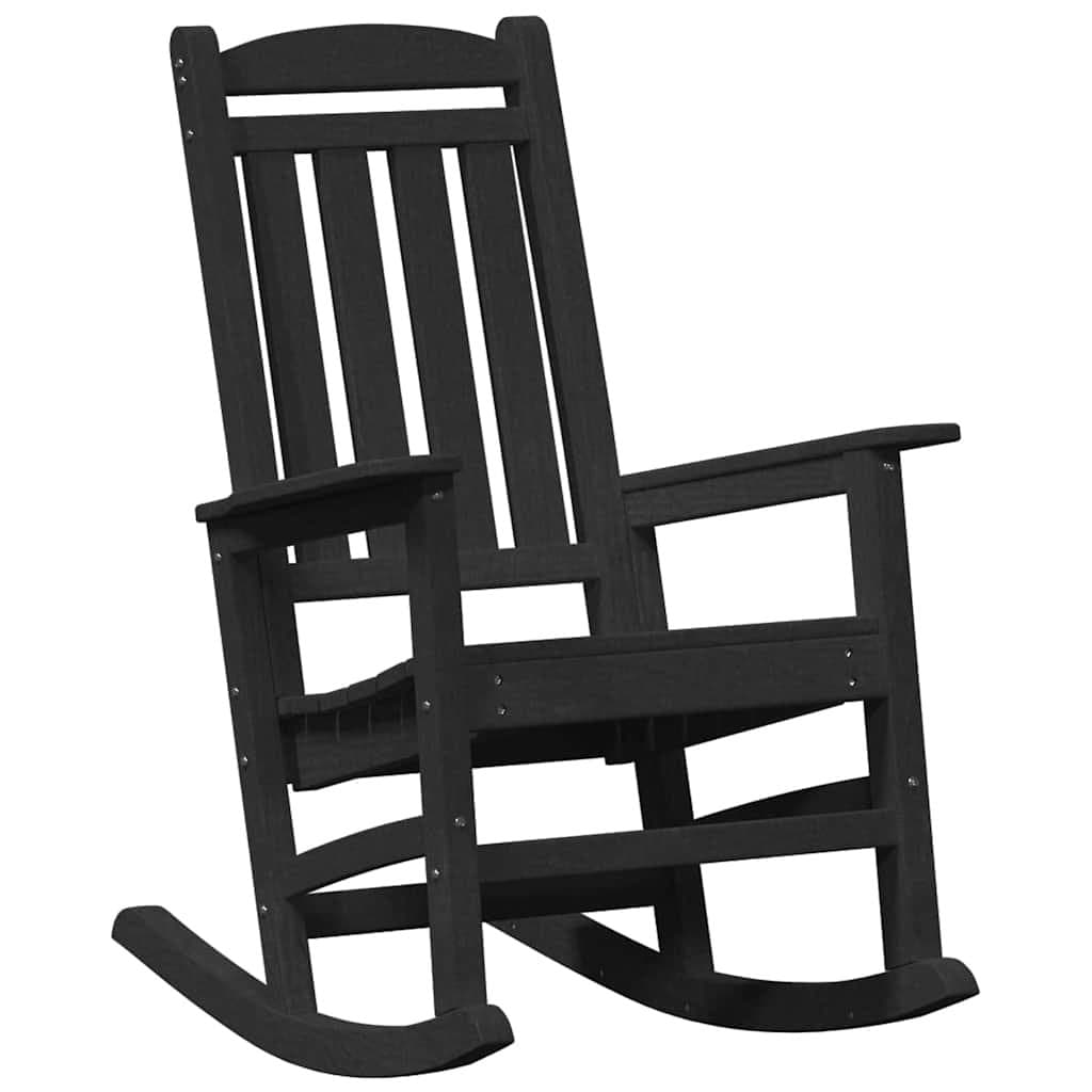 Black Garden Rocking Chair for Outdoor Relaxation