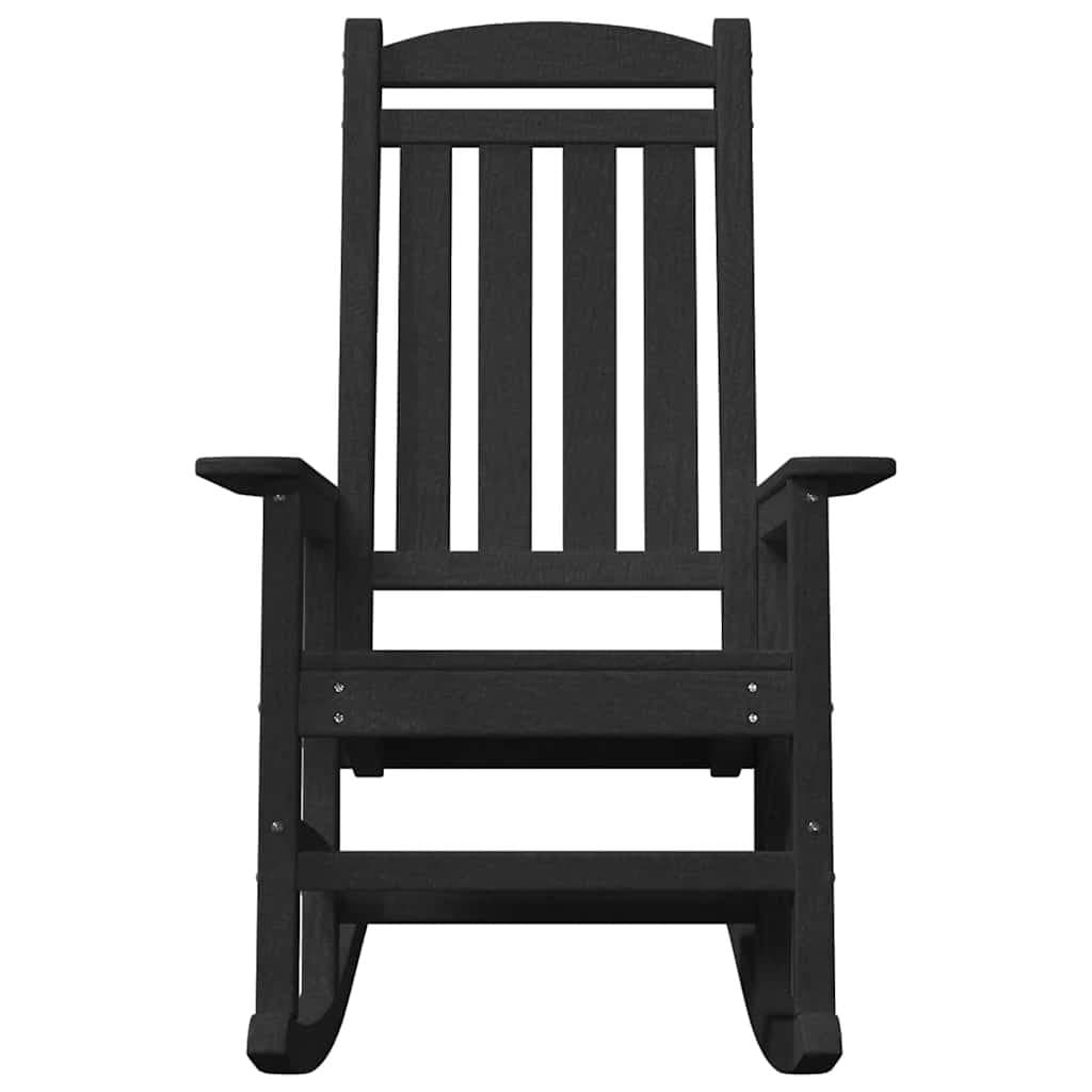 Black Garden Rocking Chair for Outdoor Relaxation