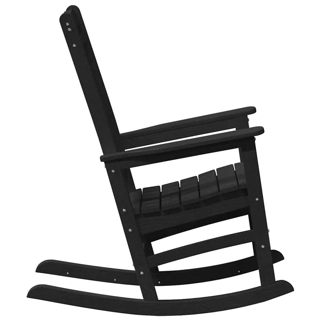 Black Garden Rocking Chair for Outdoor Relaxation