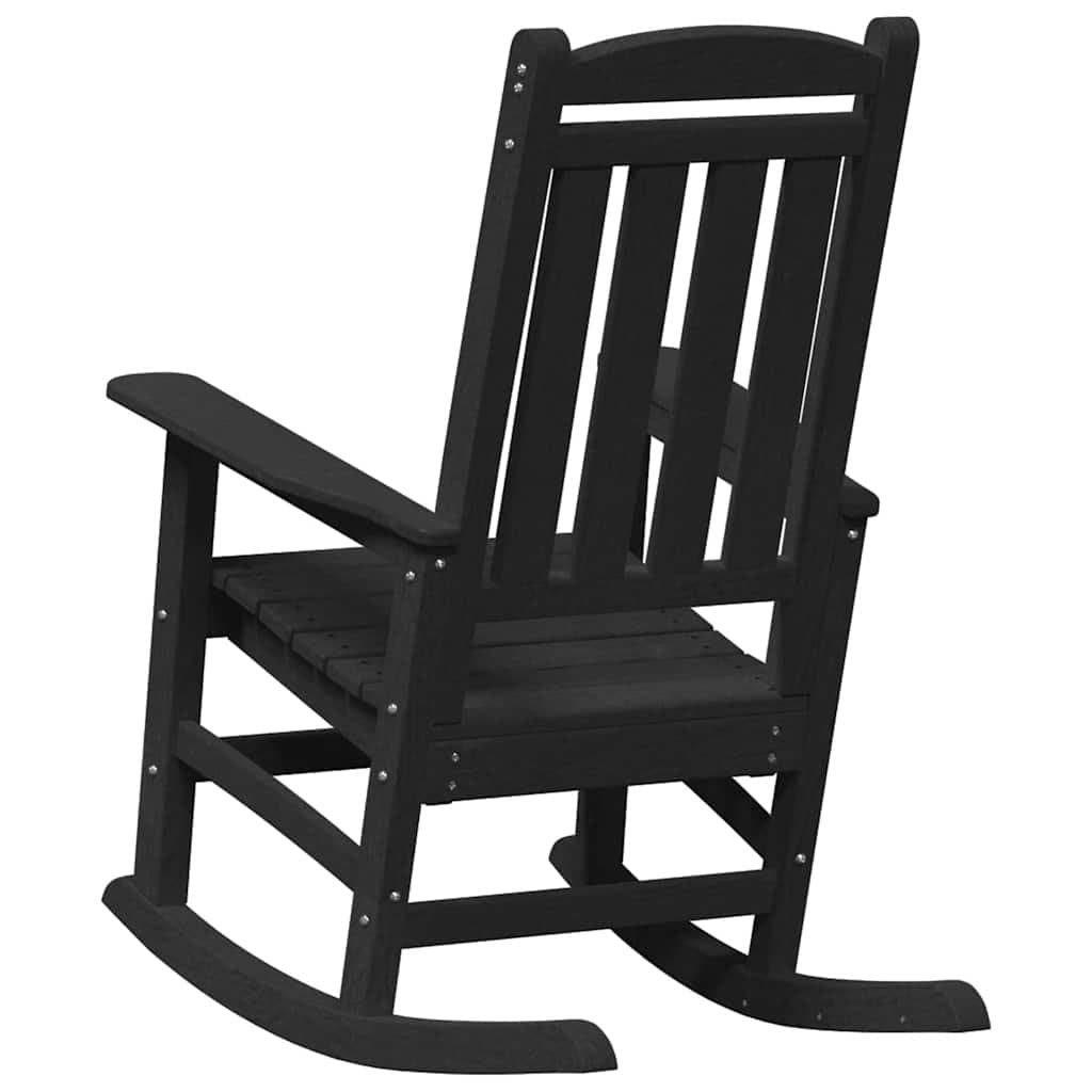 Black Garden Rocking Chair for Outdoor Relaxation
