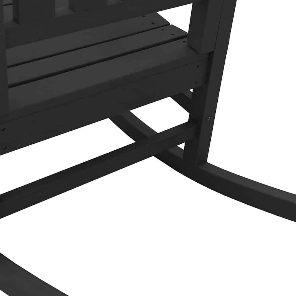 Black Garden Rocking Chair for Outdoor Relaxation