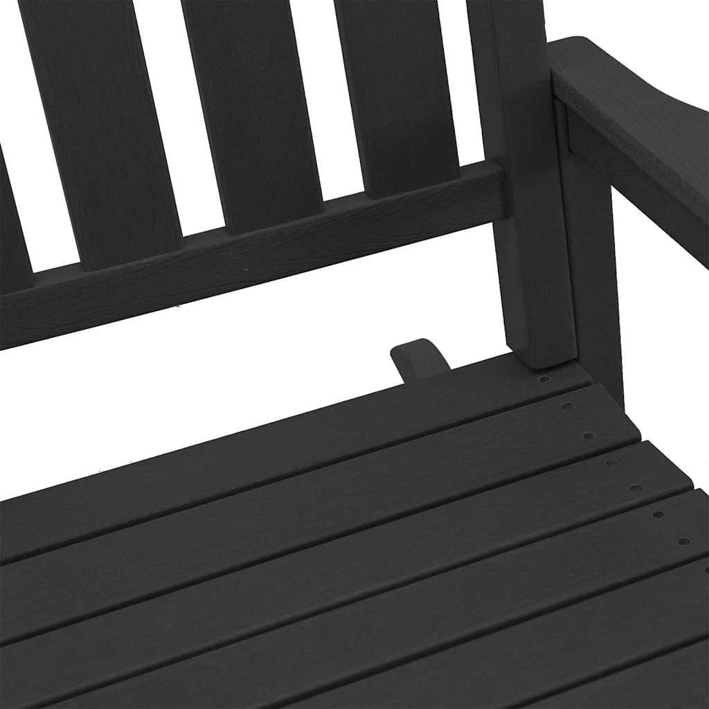 Black Garden Rocking Chair for Outdoor Relaxation