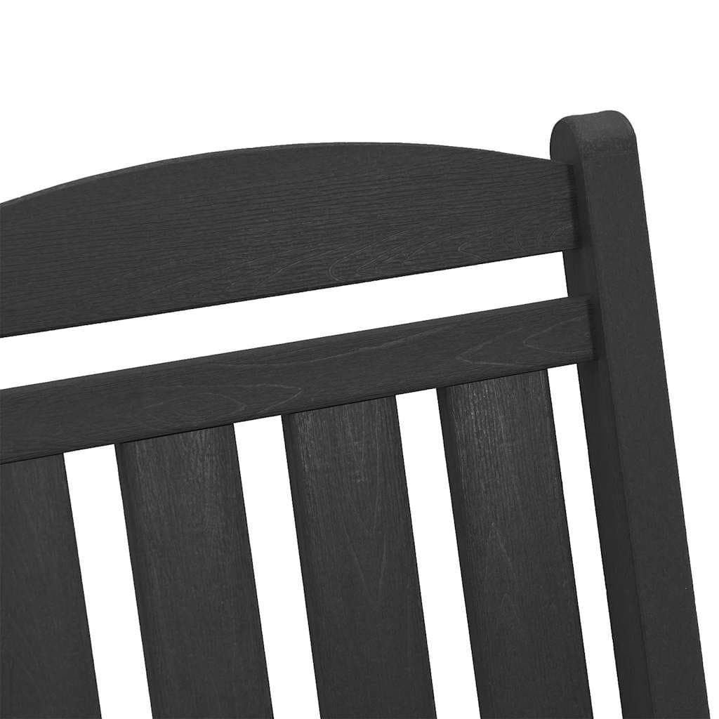 Black Garden Rocking Chair for Outdoor Relaxation