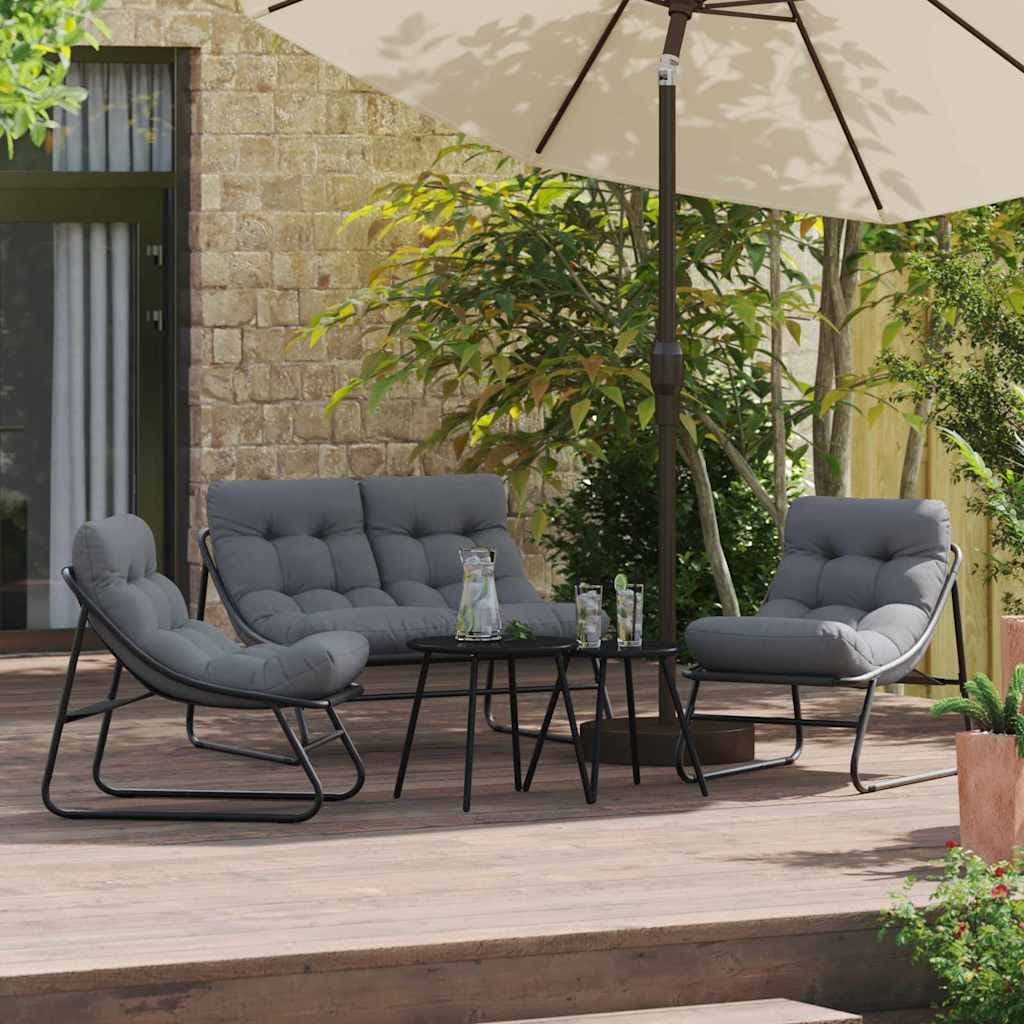 3 Piece Garden Furniture Set with Cushions