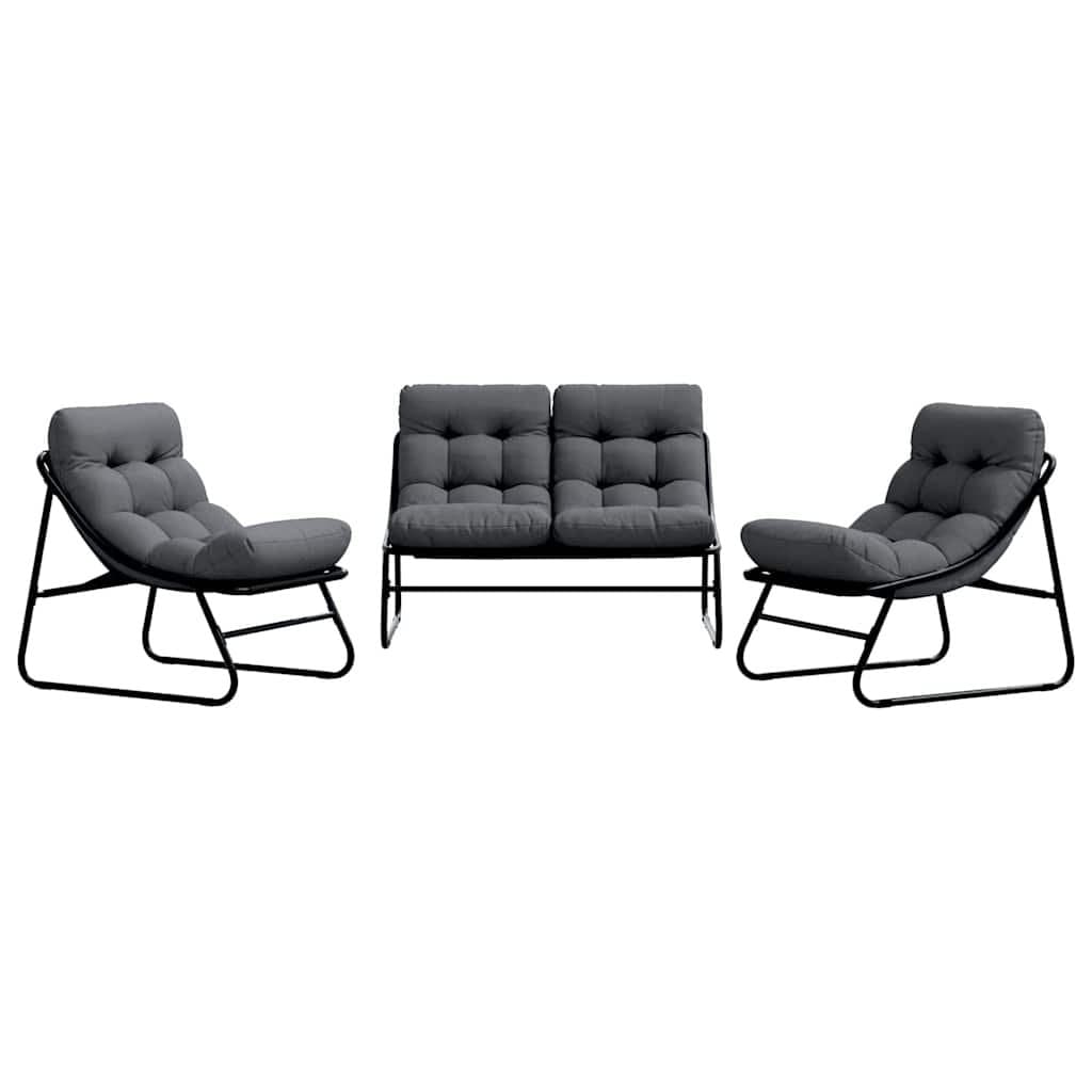 3 Piece Garden Furniture Set with Cushions