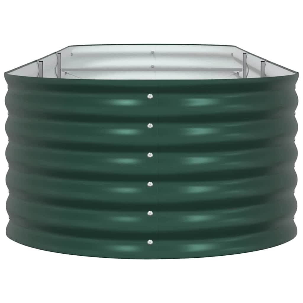 Green Steel Raised Garden Bed 320 x 80 x 44 cm
