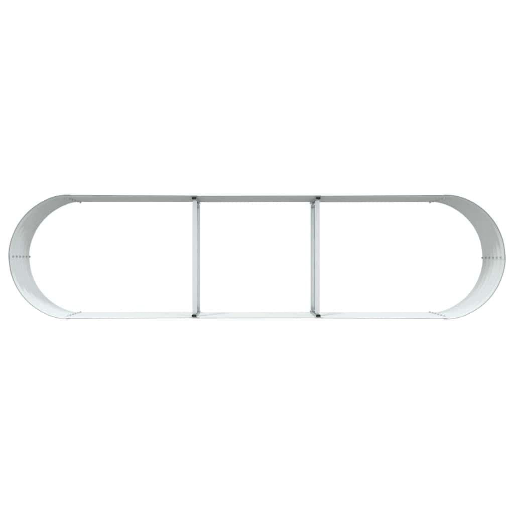 Green Steel Raised Garden Bed 320 x 80 x 44 cm