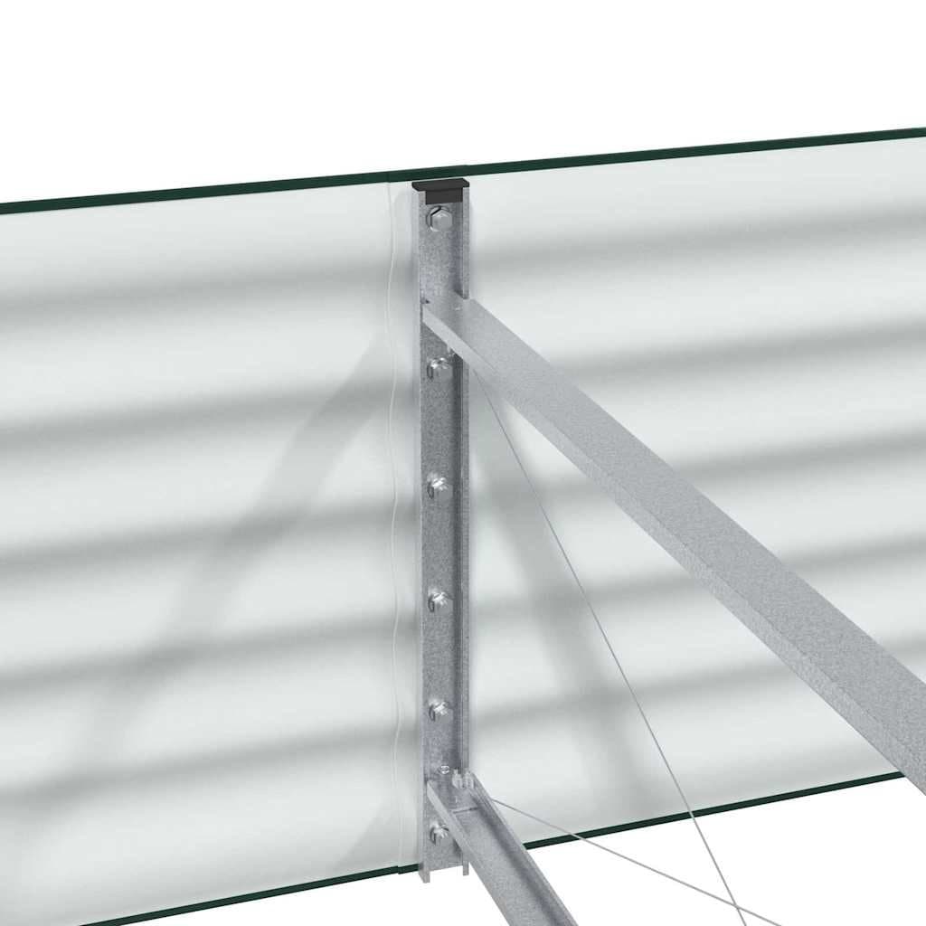 Green Steel Raised Garden Bed 320 x 80 x 44 cm