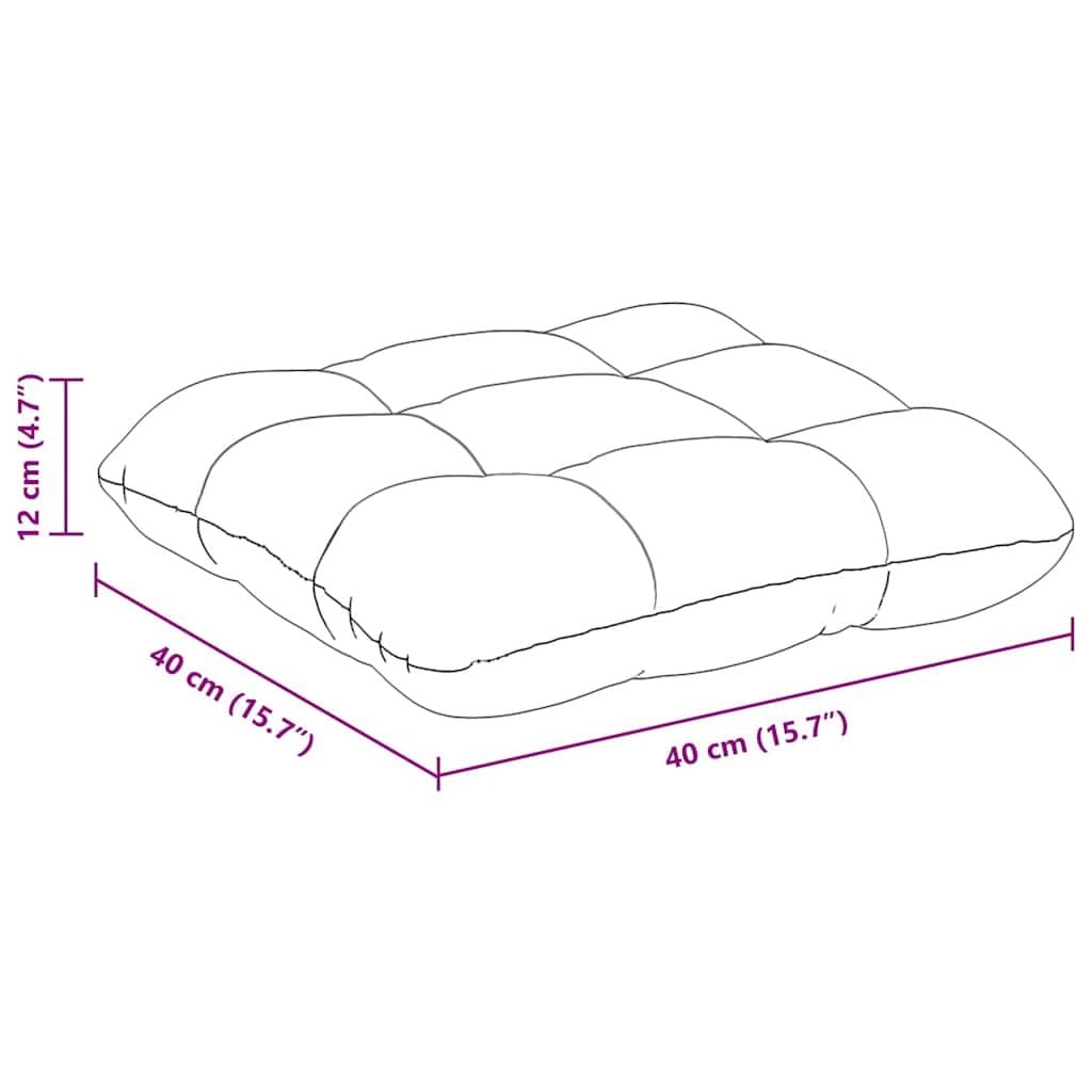 Seat Cushions 4 pcs Grey 40x40x12 cm Modern Indoor Chair Sofa Cushion Set