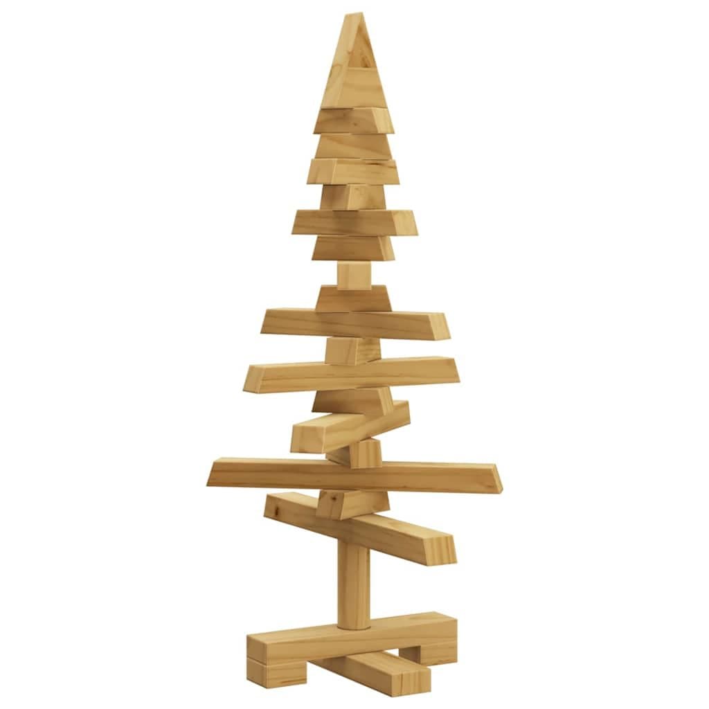 60cm Solid Pine Wooden Christmas Tree with Adjustable Branches