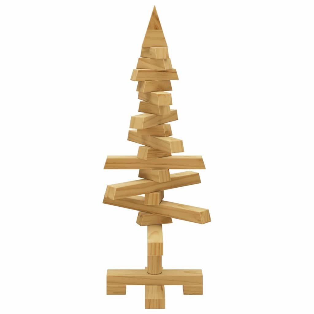 60cm Solid Pine Wooden Christmas Tree with Adjustable Branches