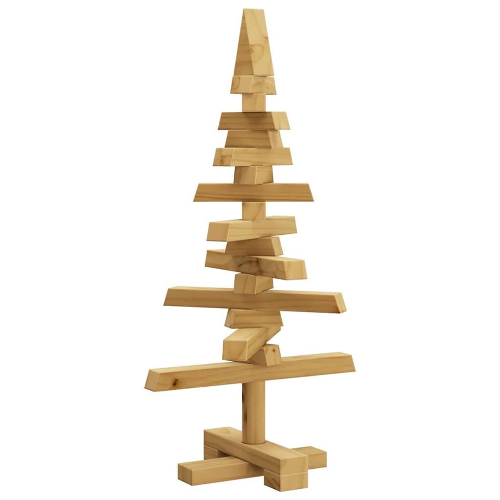 60cm Solid Pine Wooden Christmas Tree with Adjustable Branches