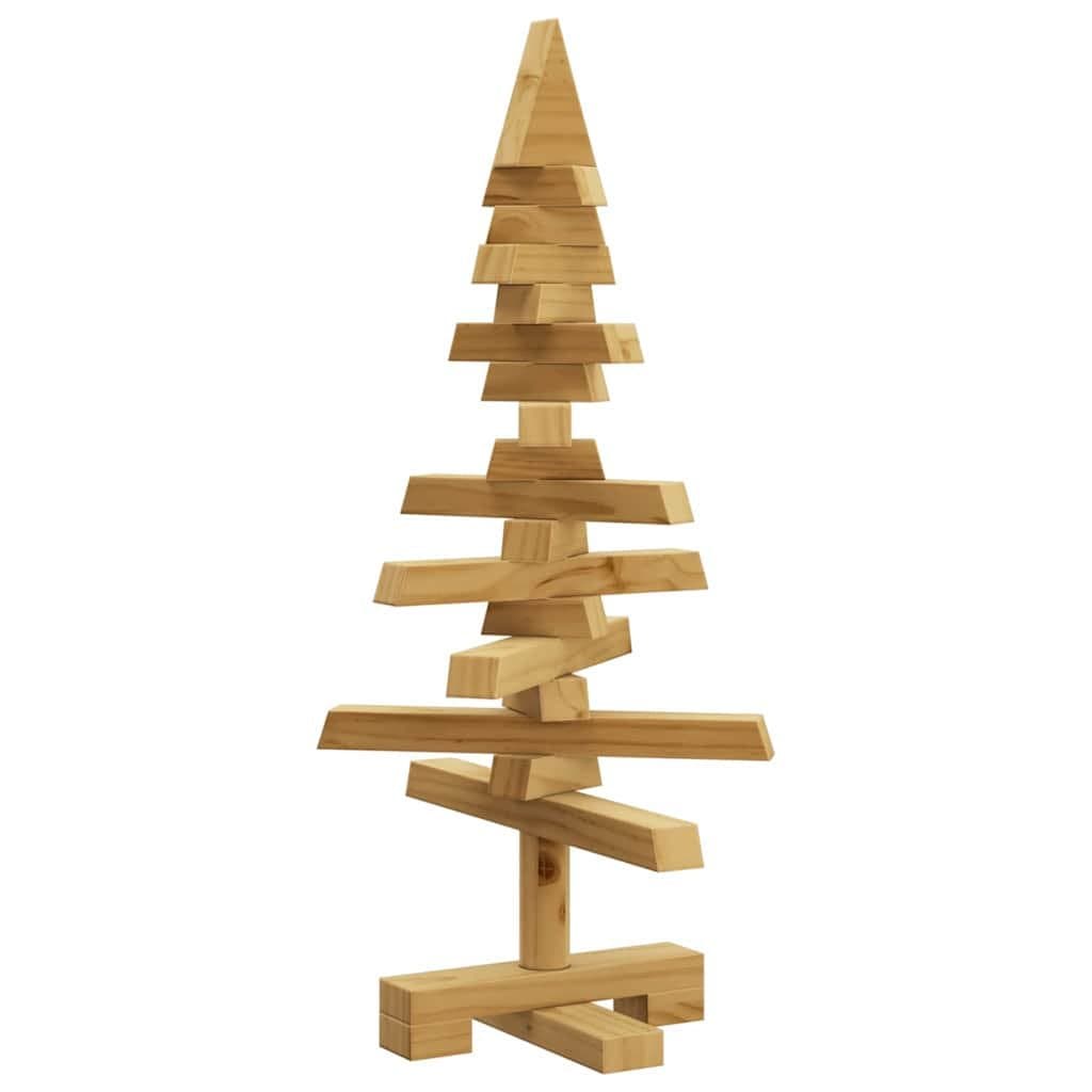 60cm Solid Pine Wooden Christmas Tree with Adjustable Branches