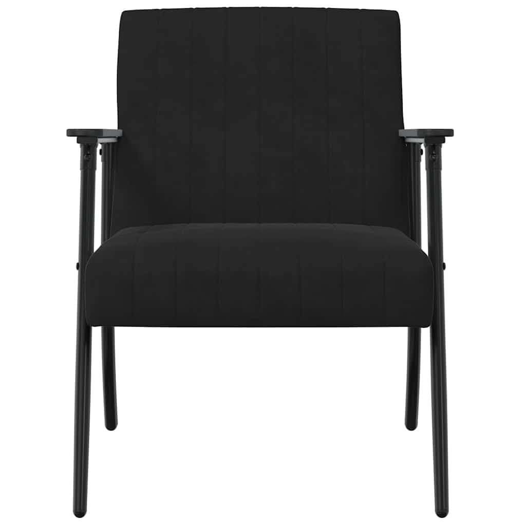 Black Velvet Armchair Modern Living Room Bedroom Lounge Chair Comfortable
