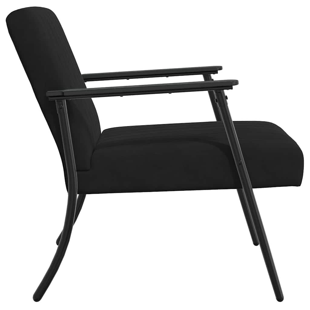 Black Velvet Armchair Modern Living Room Bedroom Lounge Chair Comfortable