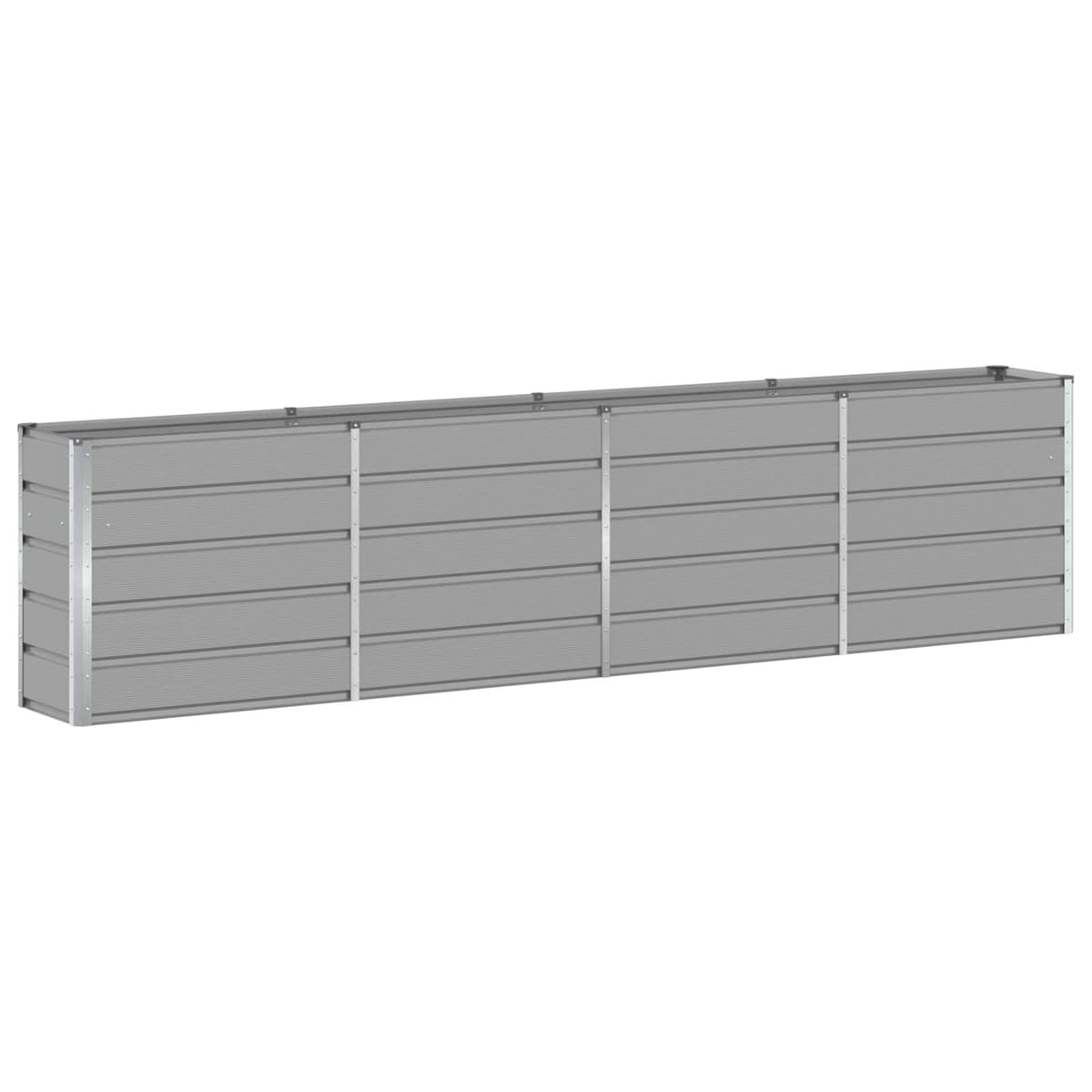 Light Grey Large Steel Planter 320x40x75cm