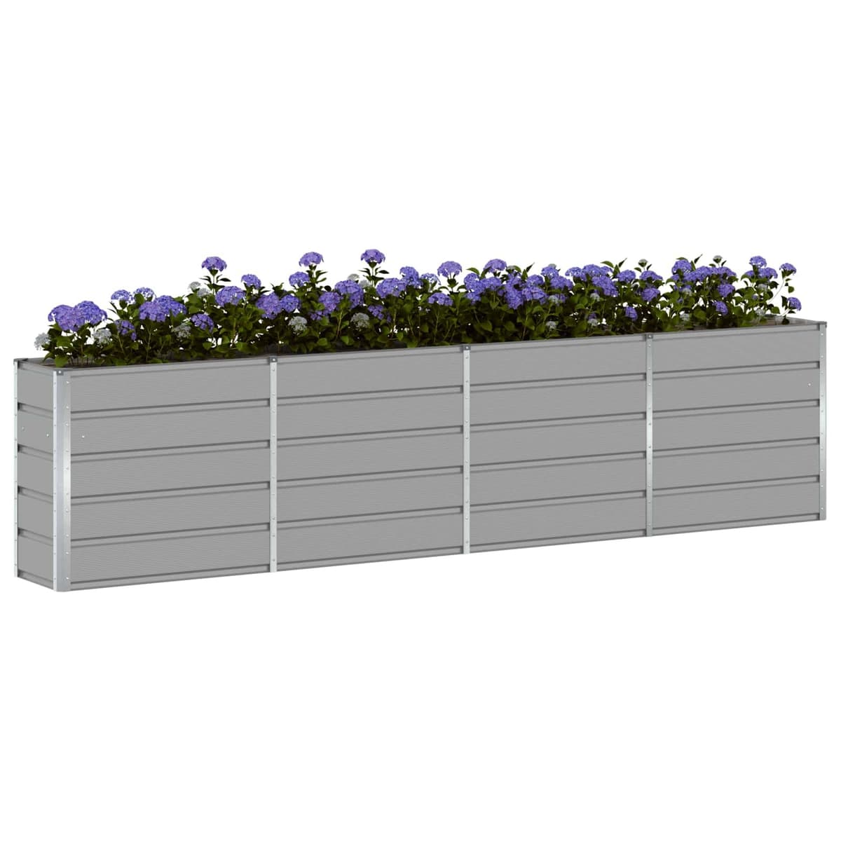 Light Grey Large Steel Planter 320x40x75cm