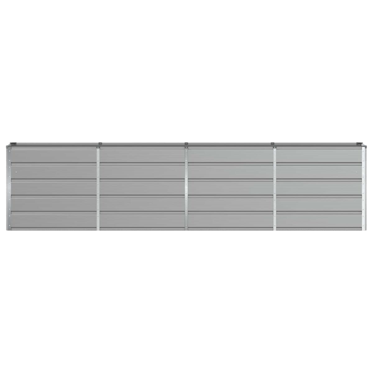 Light Grey Large Steel Planter 320x40x75cm