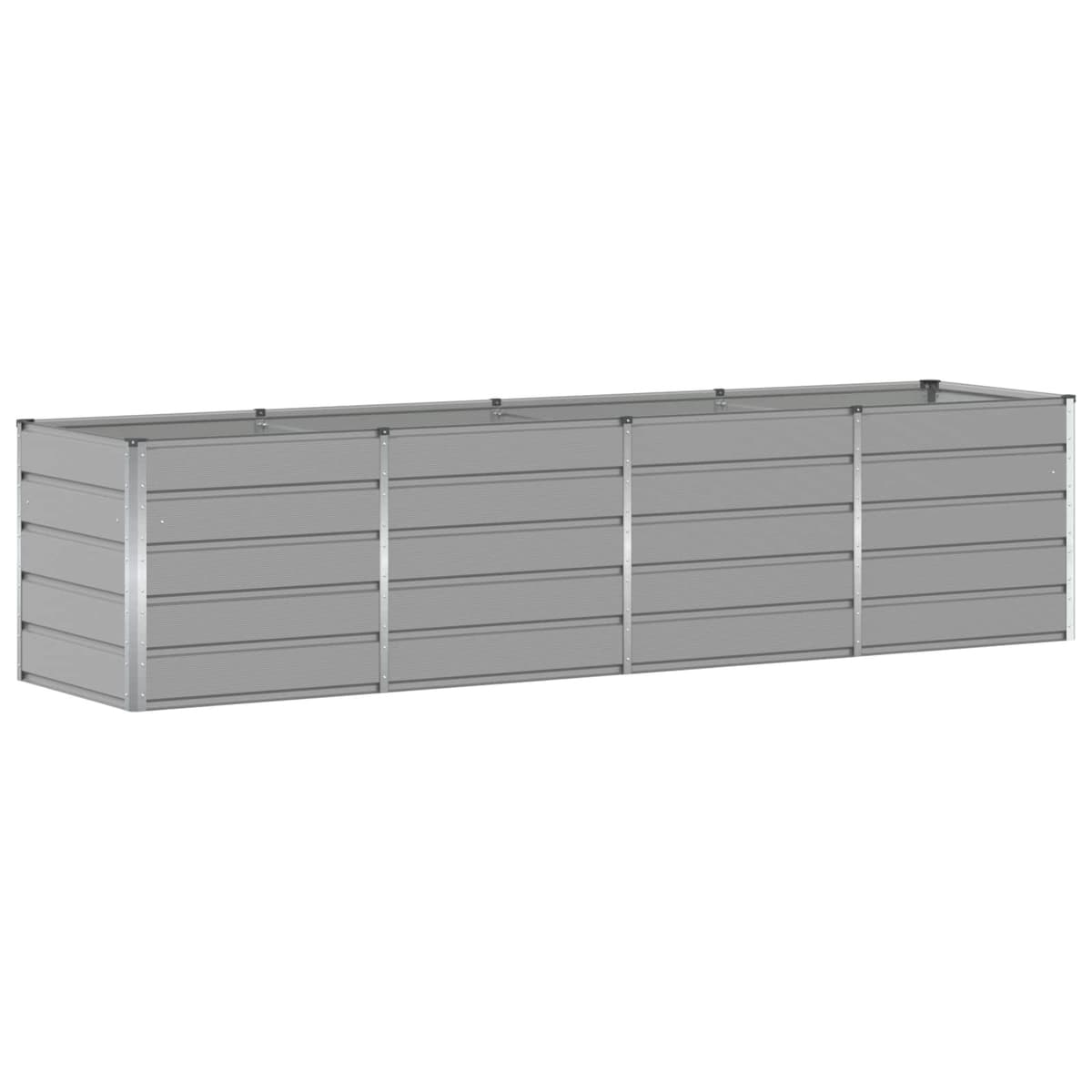Light Grey Modern Steel Planter for Gardens and Indoors