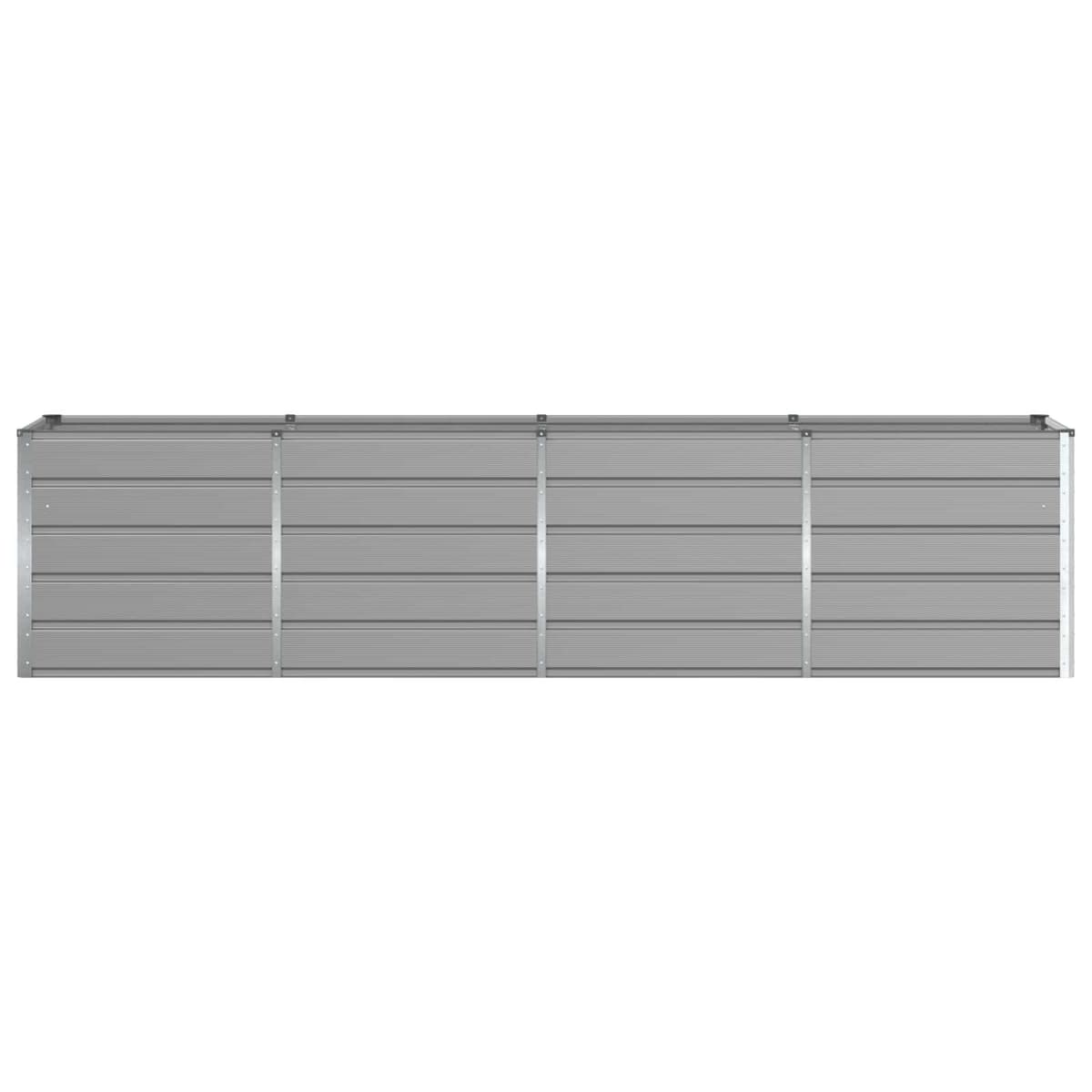 Light Grey Modern Steel Planter for Gardens and Indoors