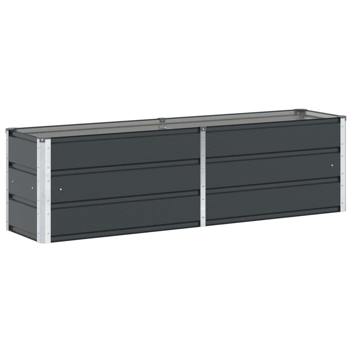 Anthracite Steel Planter 160 x 40 x 45 cm