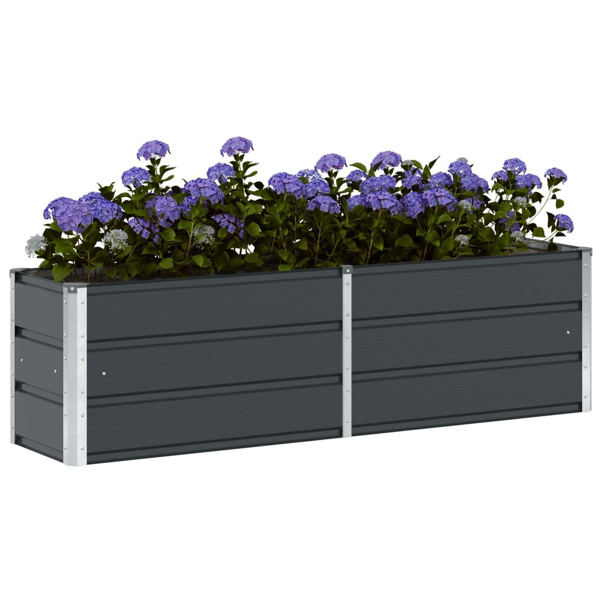Anthracite Steel Planter 160 x 40 x 45 cm